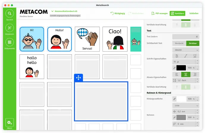 Abbildung Dokumente auf Basis flexibler Raster erstellen