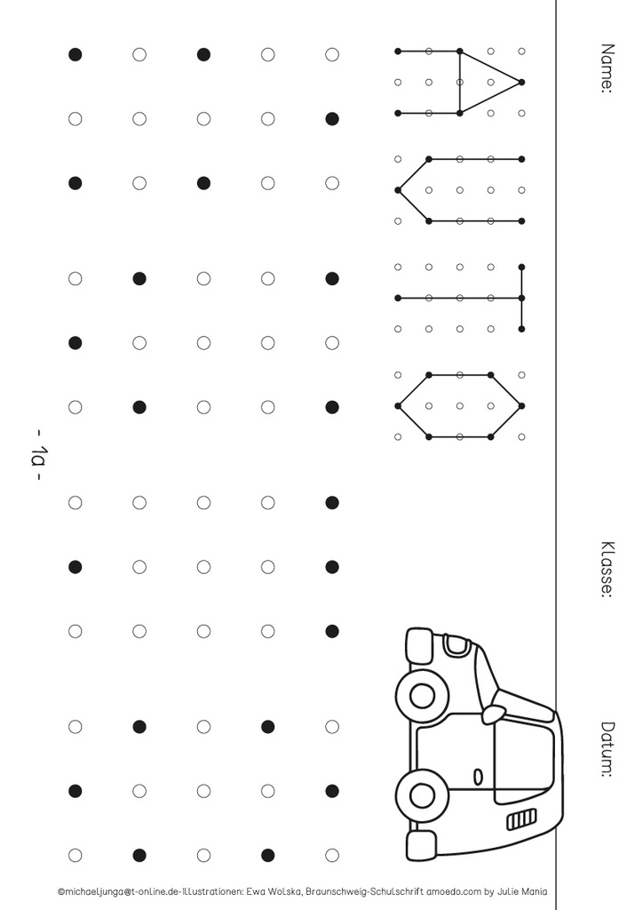 Lernpacket 1: Buchstaben in Punktefelder kopieren PDF