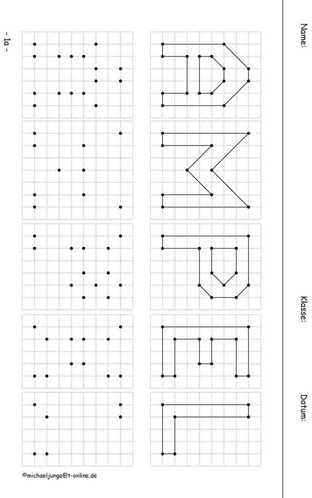 Lernpacket 3: Wörter in Punkte- oder Gitterfelder kopieren