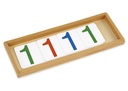 Zahlen 1-1000 für Einführung in das Dezimalsystem, im Tablett "Montessori Premium"