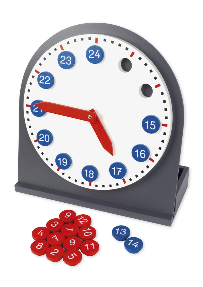 Uhr mit herausnehmbaren Ziffern "Montessori Premium"
