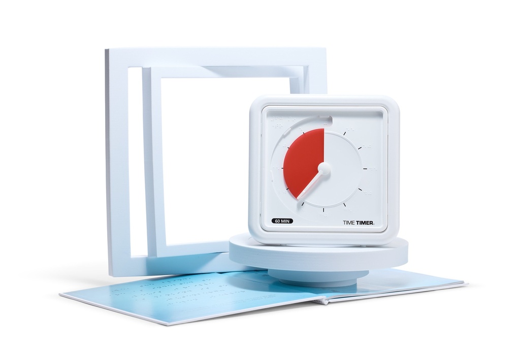 Time Timer® Braille 19 x 19 cm Rote Scheibe