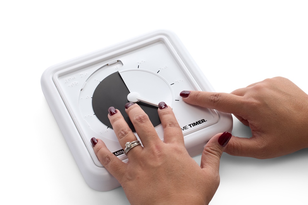 TimeTimer® Braille 19 x 19 cm schwarze Scheibe