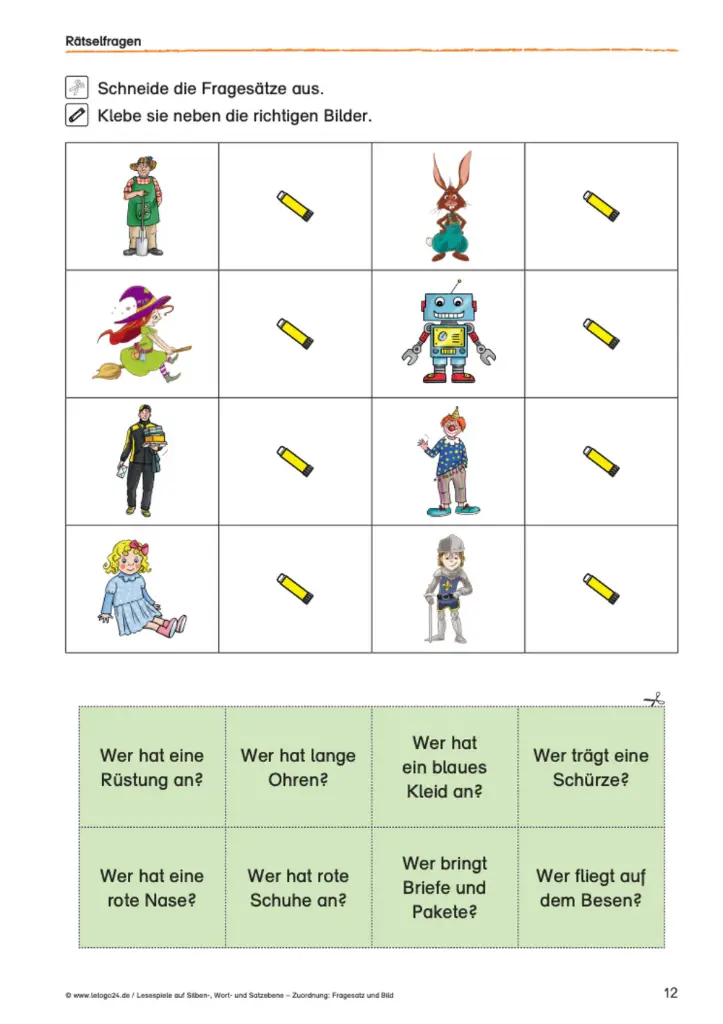 Lesespiele auf Silben-, Wort- und Satzebene PDF