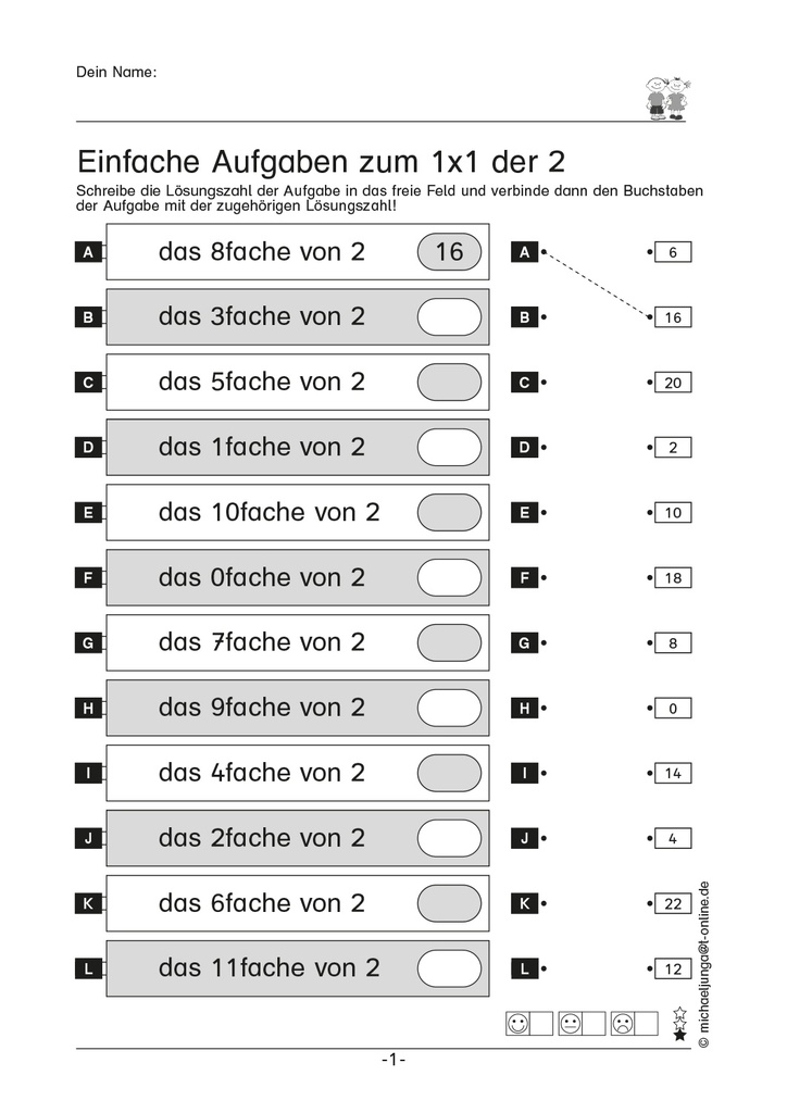Kopfrechnen: Einfache Textimpulse zum Kleinen 1x1 PDF