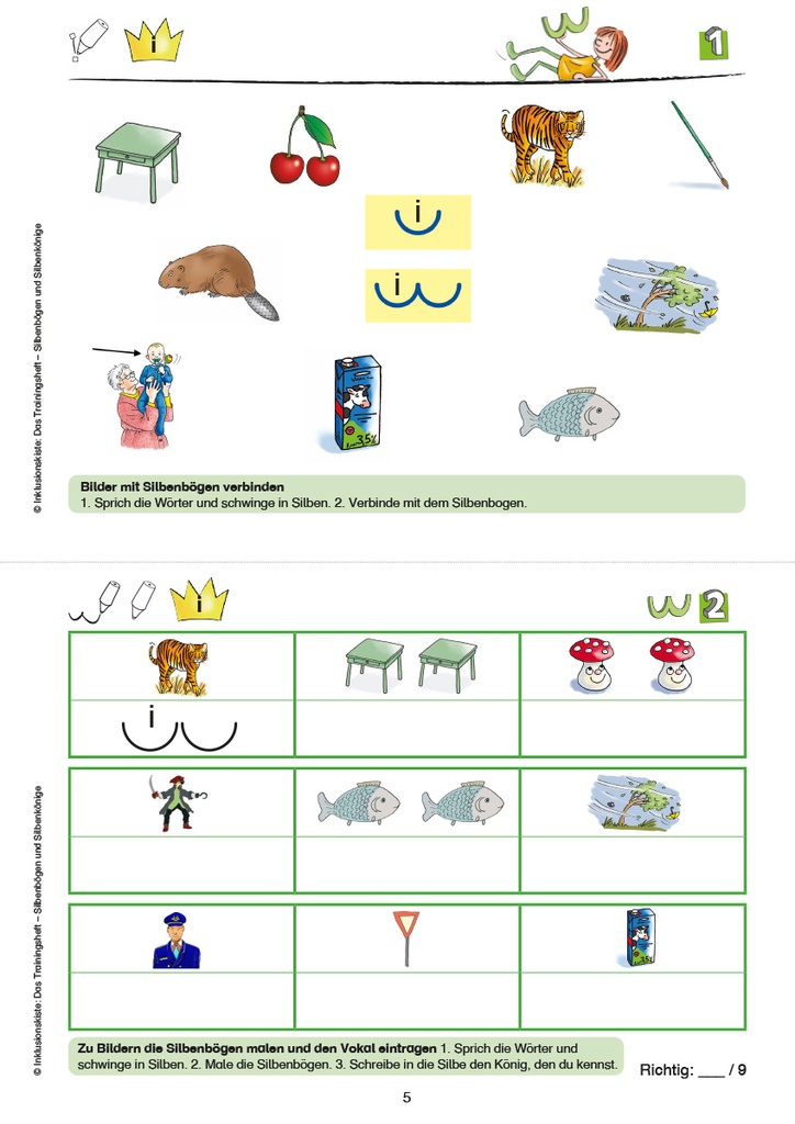 Das Trainingsheft: Silbenbögen und Silbenkönige PDF